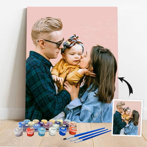 Creating Beautiful Custom Family Portraits with Paint by Numbers