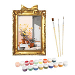 Load image into Gallery viewer, Sunlit Garden Steps Mini Framed Paint by Numbers
