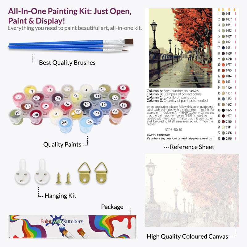 Autumn Tree Paint by Numbers