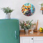 Load image into Gallery viewer, Colorful Cat Portrait Paint by Numbers Clock Kit

