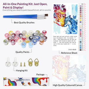 Giraffe Mother's Love Paint by Numbers