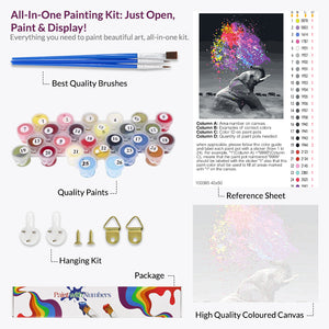 Happy Elephant Paint by Numbers