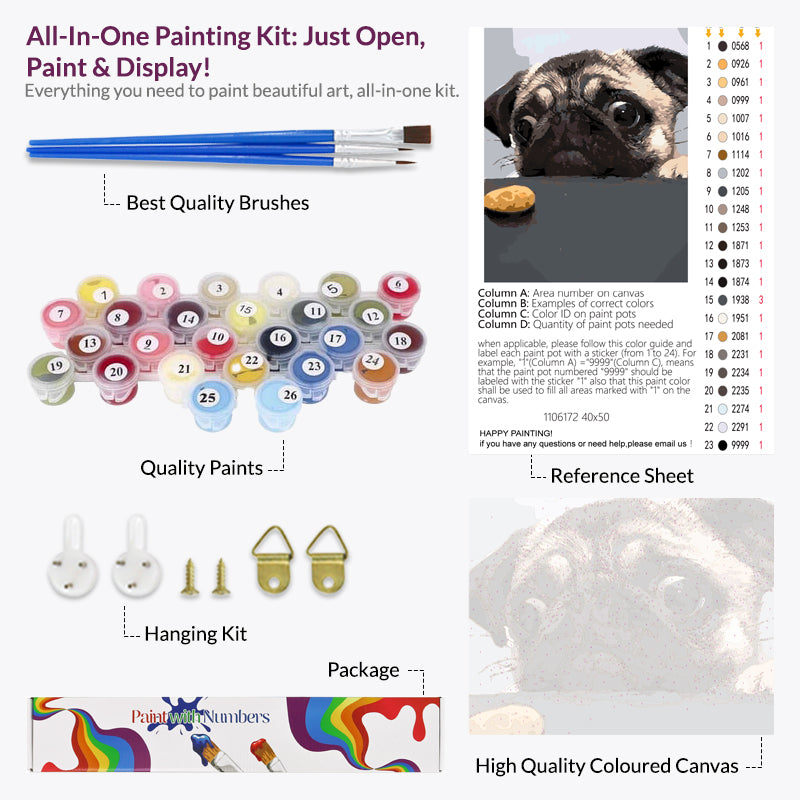 Hungry Dog Paint by Numbers