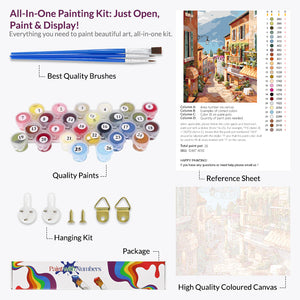 Italian Street Paint by Numbers