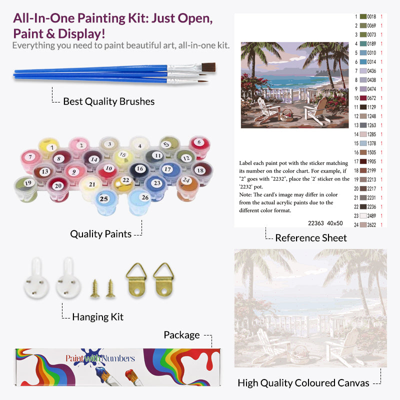 Seaside Paint by Numbers