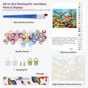 Turtle Family Paint By Numbers