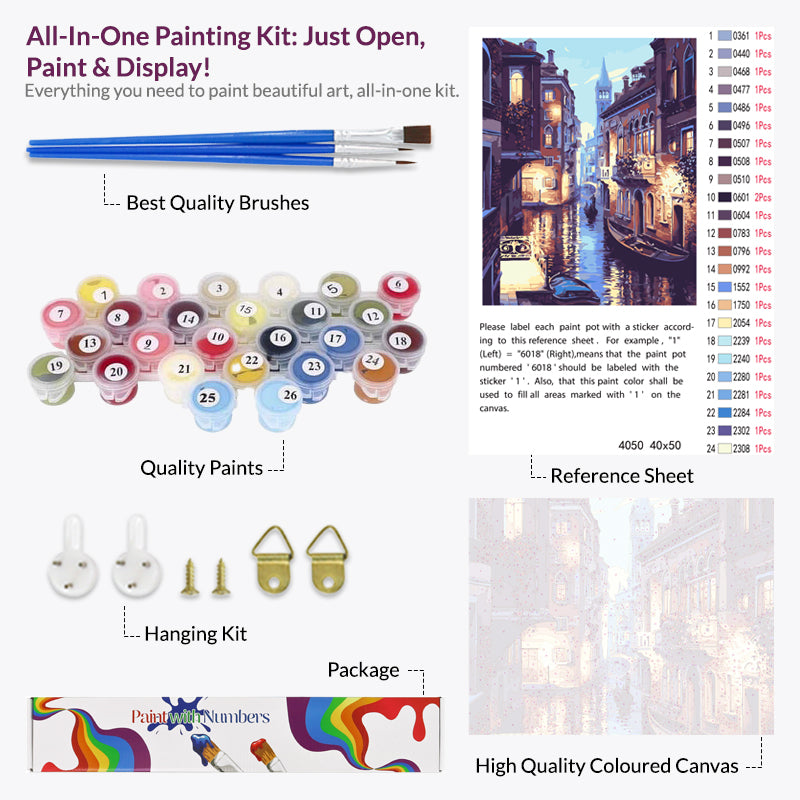 Venice Night Paint By Numbers