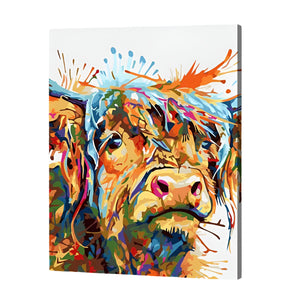 Color Splash Cow Paint by Numbers