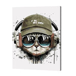 Load image into Gallery viewer, Cool Cat Beats Paint by Numbers
