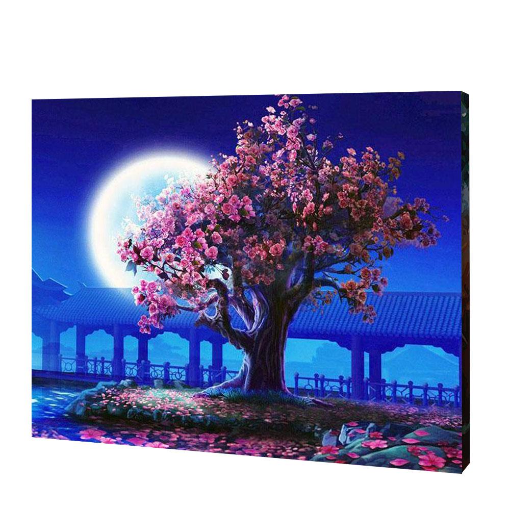 Cherry Blossoms Tree , Paint By Numbers