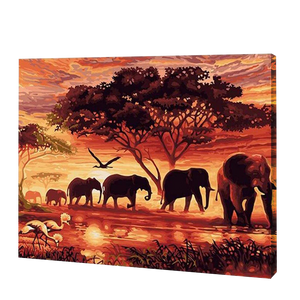African Elephant Paint By Numbers